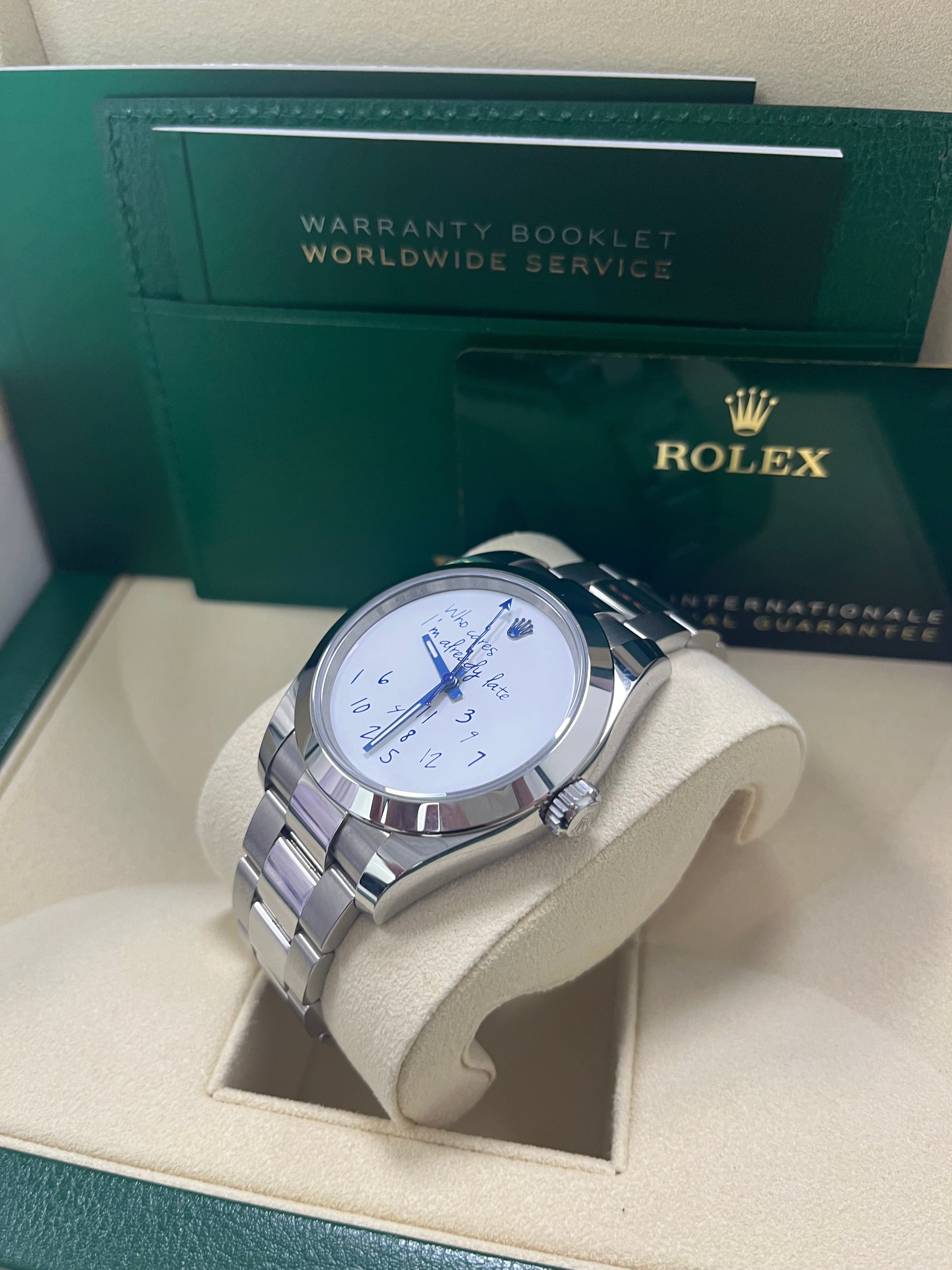 Rolex Steel Milgauss 116400GV Watch with Green Crystal - Custom Made Time Dial for Men, Luxury Sports & Everyday Wear