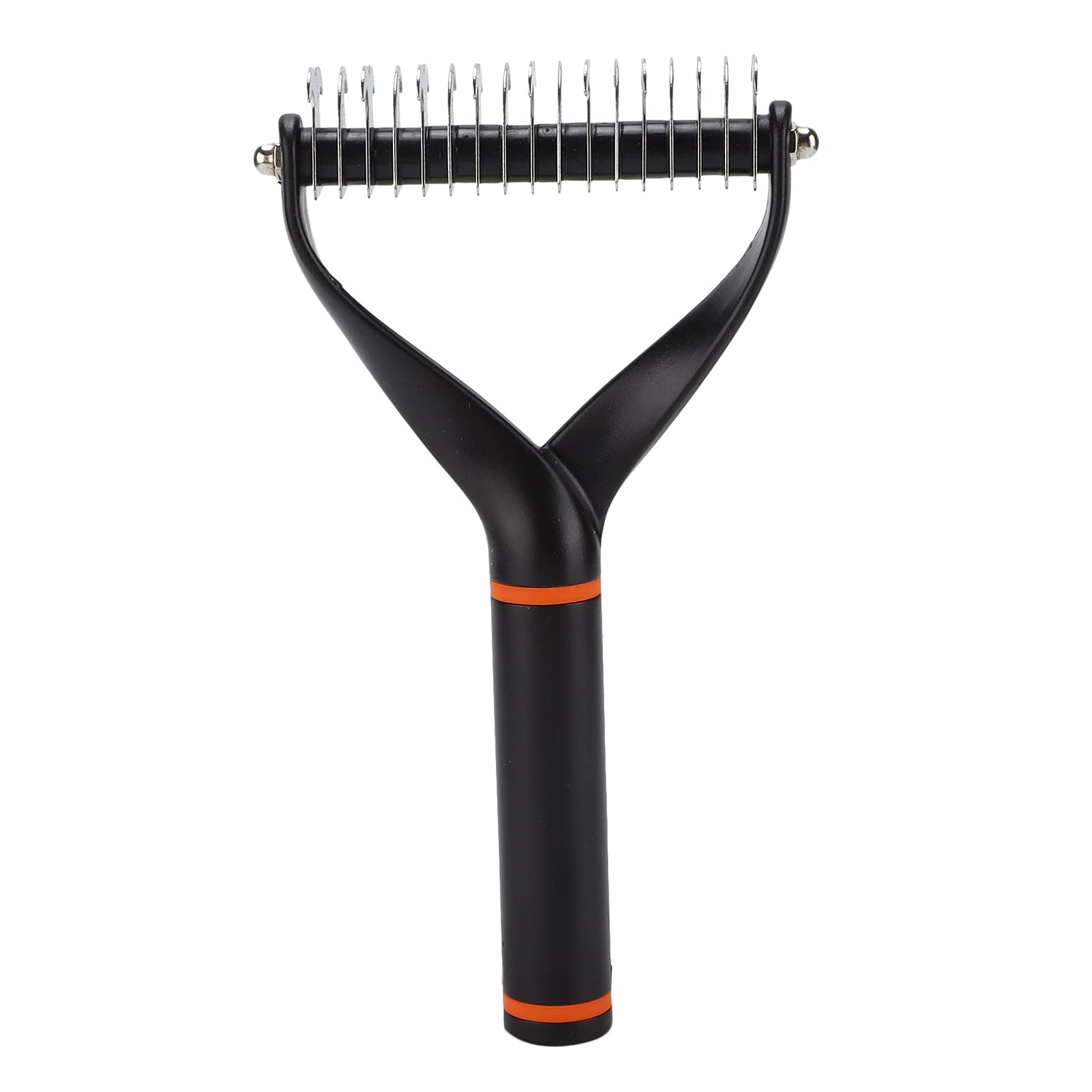 Hztyyier 2-Sided Dog Rake Comb - Professional Dematting & Deshedding Brush for Dogs & Cats - Undercoat Rake for Pet Grooming - Perfect for Shedding Season & Daily Coat Maintenance