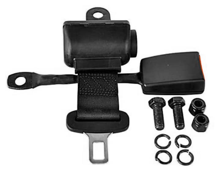 Huskey 10 Pack Retractable Golf Cart Seat Belts - Universal Fit for EZGO, Club Car & Yamaha - Safety Harness for Golf Carts, Utility Vehicles & Neighborhood Electric Vehicles (NEVs)