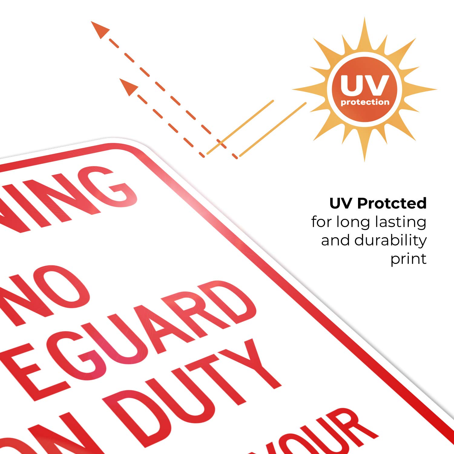 No Lifeguard On Duty Sign - 18x24 Inches Rust-Free Aluminum Pool Safety Sign for Indoor/Outdoor Use (SI-6702) | Durable, Fade-Resistant Made in USA | Perfect for Swimming Pools, Water Parks & Beach Clubs