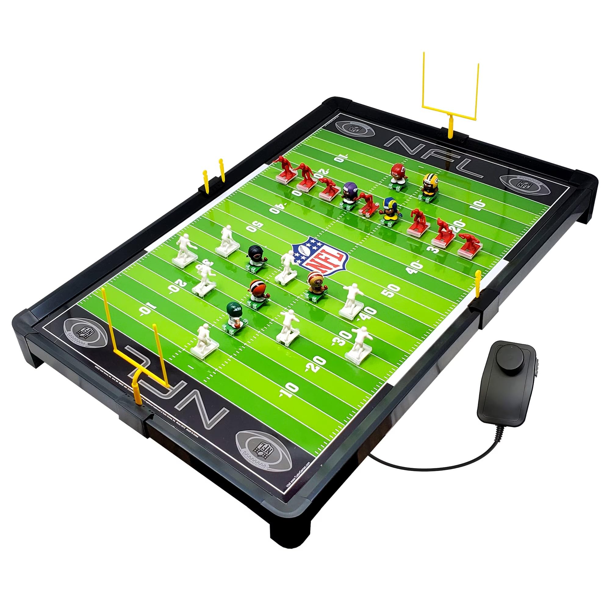 Tudor Games Teenymates Red Zone Electric Football Game - Portable Tabletop Football for Kids & Adults - Perfect for Home, Office, and Party Entertainment