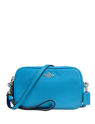 Coach Pebble Leather Crossbody Clutch - Stylish Women's Handbag for Evening Out, Party & Date Night