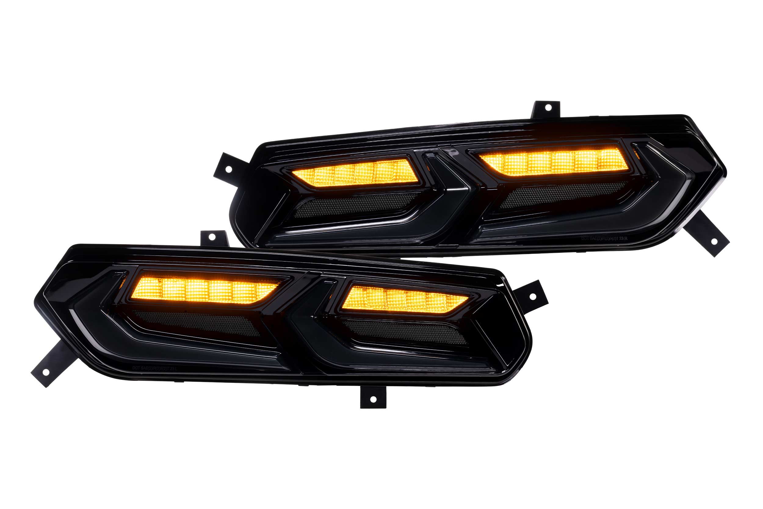 Smoked C8 Style LED Tail Lights for 2014-2019 Chevy Corvette C7 - High Brightness XB Lens - Perfect for Night Driving & Car Customization