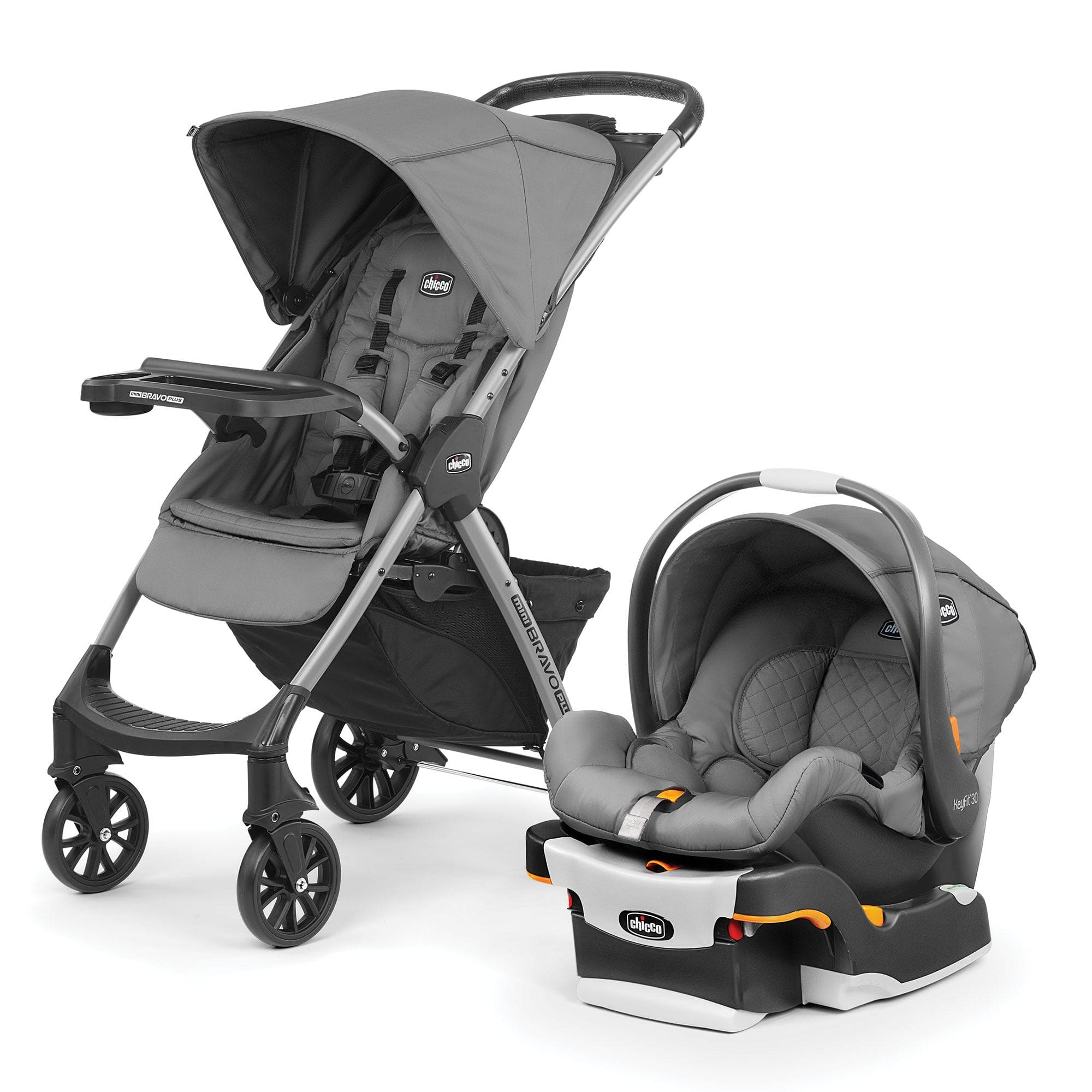 Chicco Mini Bravo Plus Travel System - Lightweight Stroller & Infant Car Seat Combo for Easy Travel | Perfect for Airports, Shopping & Daily Outings