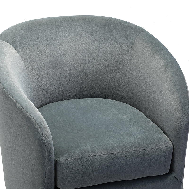 Emanuela Velvet Swivel Barrel Armchair - Modern Accent Chair for Living Room, Bedroom & Office - 360° Rotating Comfortable Lounge Chair with Soft Upholstery - Perfect for Reading, Relaxing & Home Decor