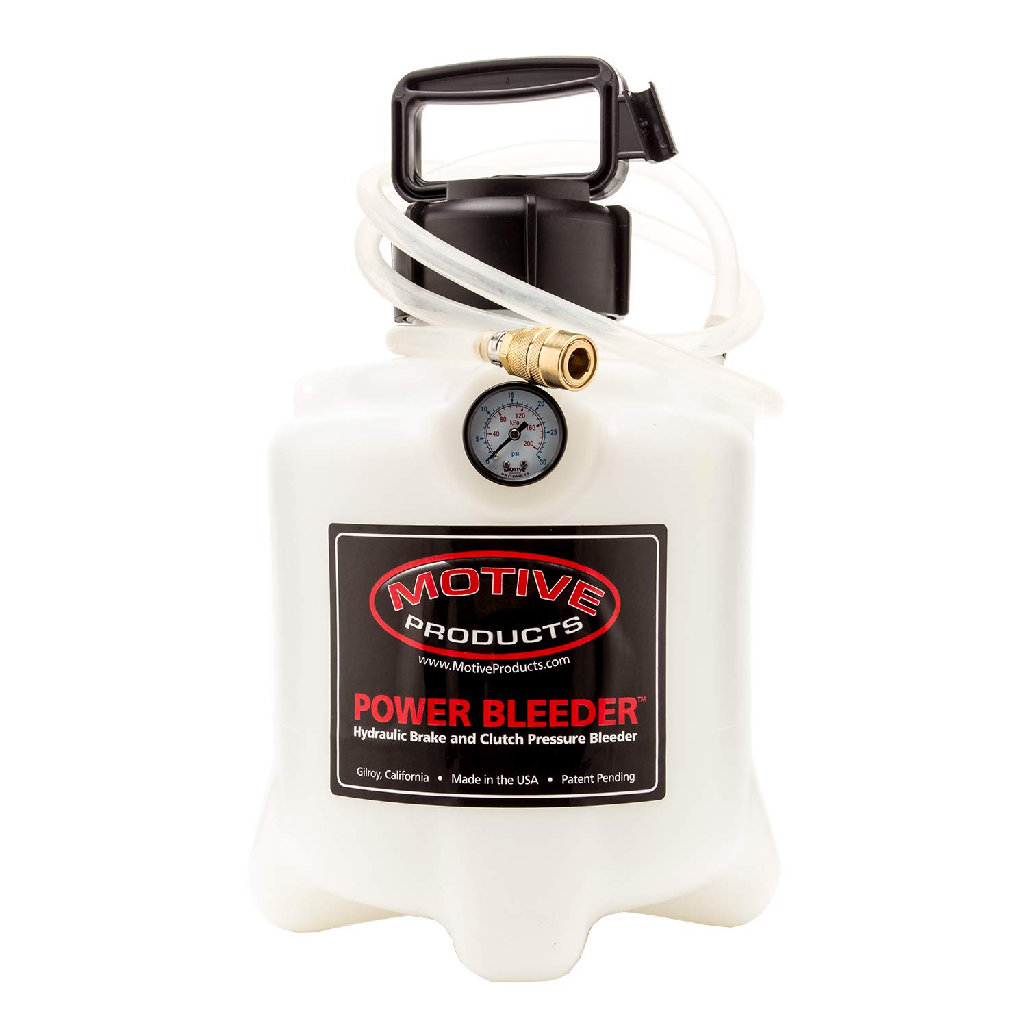 Motive Products 0350 Magnum Power Bleeder Kit - 4-Quart Brake Fluid Bleeder with Hose, Adapters & Quick-Release Connectors - Universal Fit for Most Foreign & Domestic Cars - Perfect for DIY Brake Maintenance & Professional Auto Repair