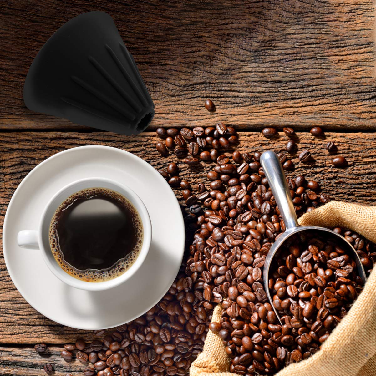 Premium Stainless Steel Coffee Funnel - Durable Reusable Coffee Filter for Pour Over, Drip & Cold Brew - Perfect for Home, Office & Camping Use