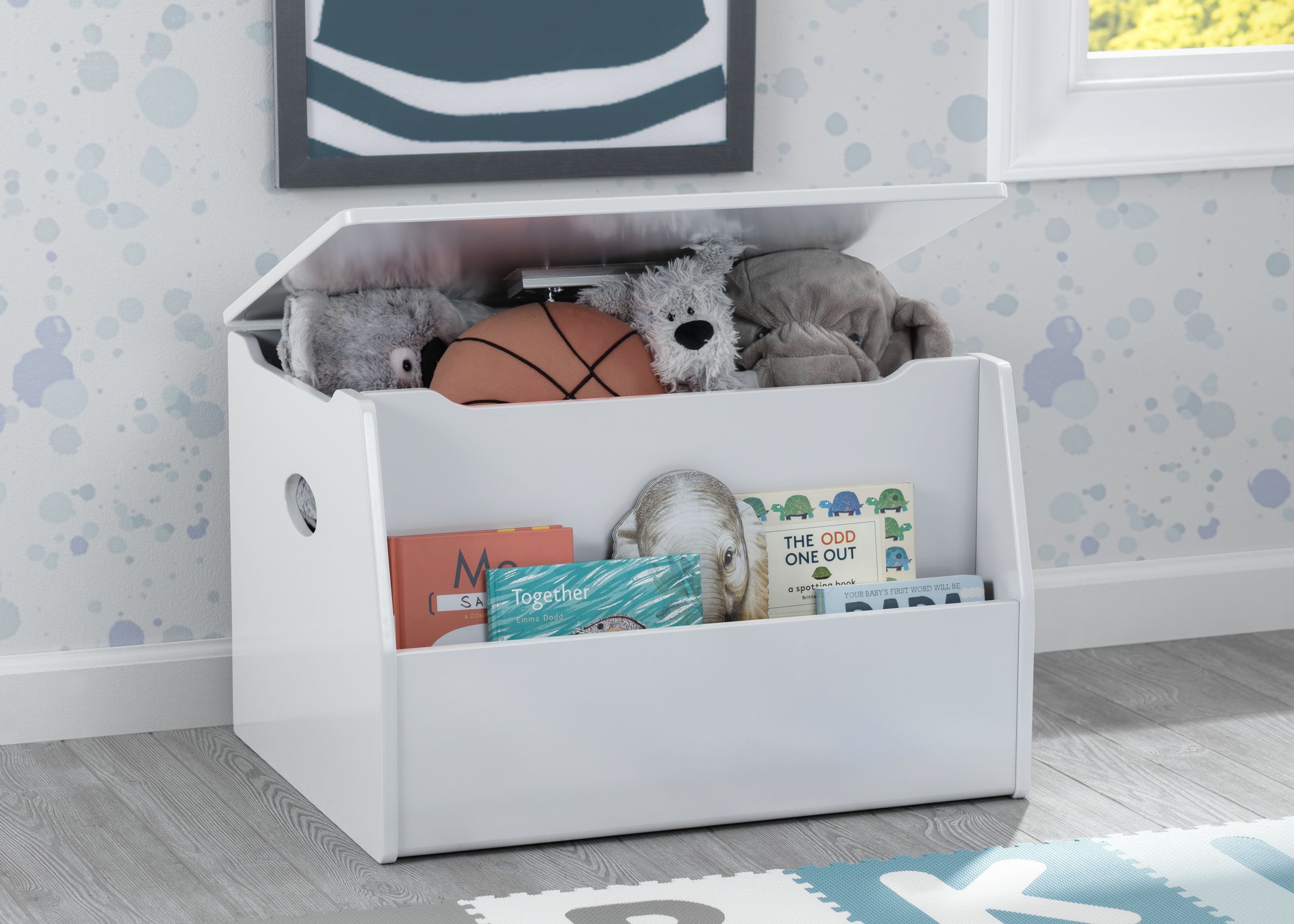 Nolan Toy Box 1 - Premium Wooden Toy Storage Organizer for Kids' Room | Perfect for Organizing Toys, Books & Art Supplies