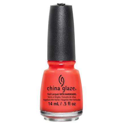 China Glaze Orange Knockout Nail Polish #70641 - 0.5 oz Vibrant Orange Lacquer for Manicures & Pedicures - Perfect for Summer Nails, Halloween Designs & Bold Fashion Statements