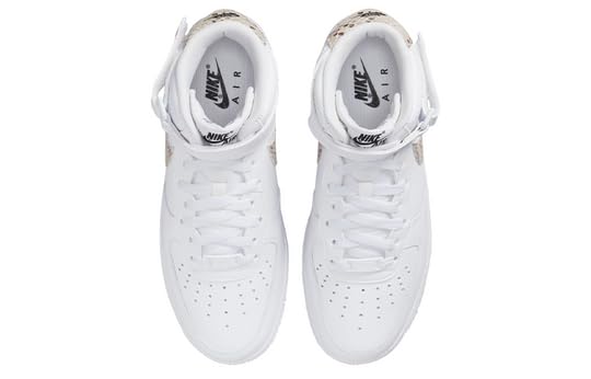 Nike Women's Air Force 1 Mid '07 White Sanddrift Black Sneakers - Size 6.5 UK - Casual Wear, Gym & Street Style Fashion