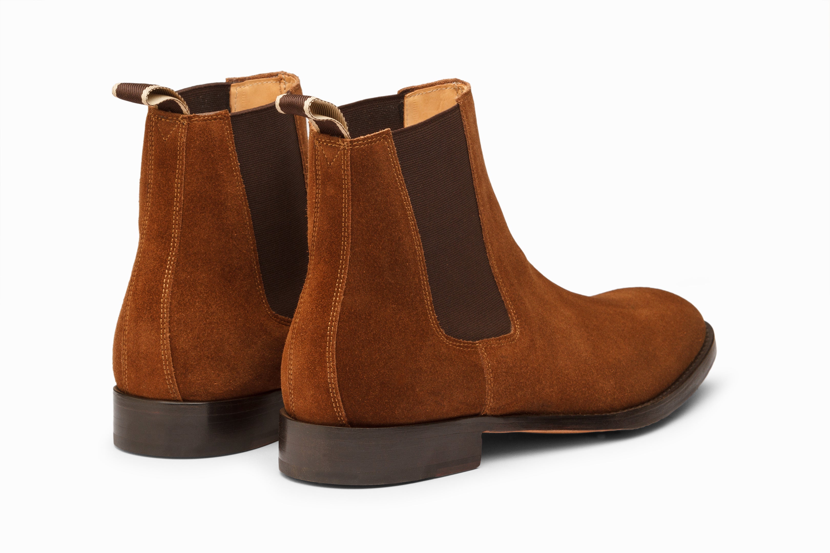 Men's Chelsea Boots in Cognac Suede - Comfortable Ankle Boots for Casual & Dress Wear | Perfect for Office, Date Night & Fall Fashion