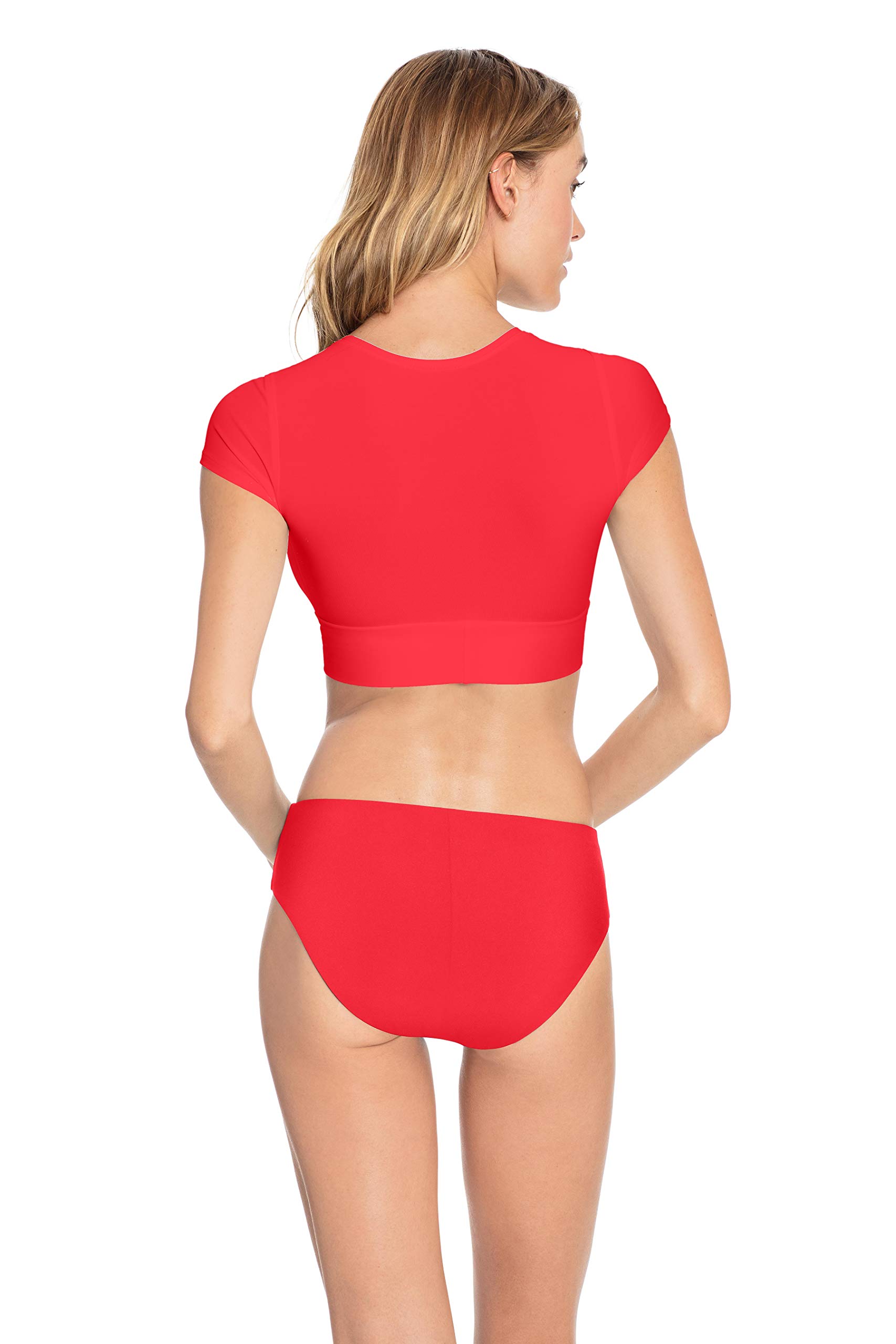 Robin Piccone Women's Ava High Rise Bikini Bottom - Sexy Cheeky Swimwear for Beach & Pool - Perfect for Summer Vacation & Tropical Getaways