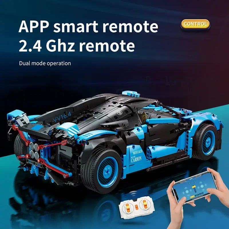 MOYU BLOCK MY88008 Bugatti Bolide Building Blocks Set - 1:8 Scale Model Car Kit for Adults & Kids, Perfect for Collectors & Car Enthusiasts - Great for Home Decoration, Gift Giving & Creative Play