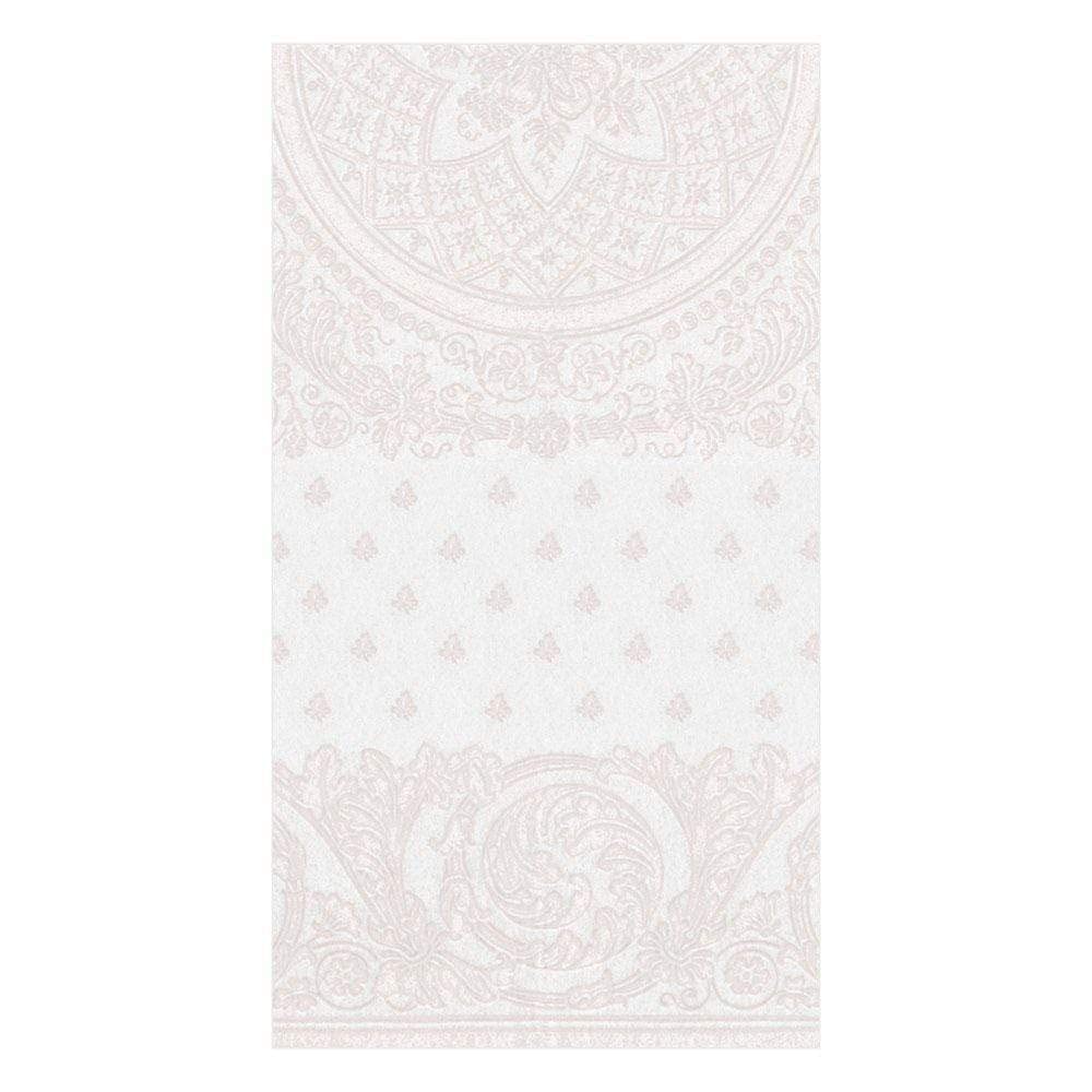 Premium Caspari Jacquard Linen Paper Guest Towels - 24-Pack (2x12) White Luxury Napkins for Weddings, Parties & Upscale Dining | Soft & Absorbent Disposable Towels for Elegant Events