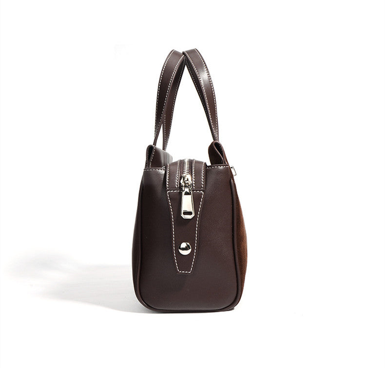 Premium Suede Leather Work Bag for Women & Men - Durable & Stylish Laptop Briefcase for Office, Business, Travel & Commuting