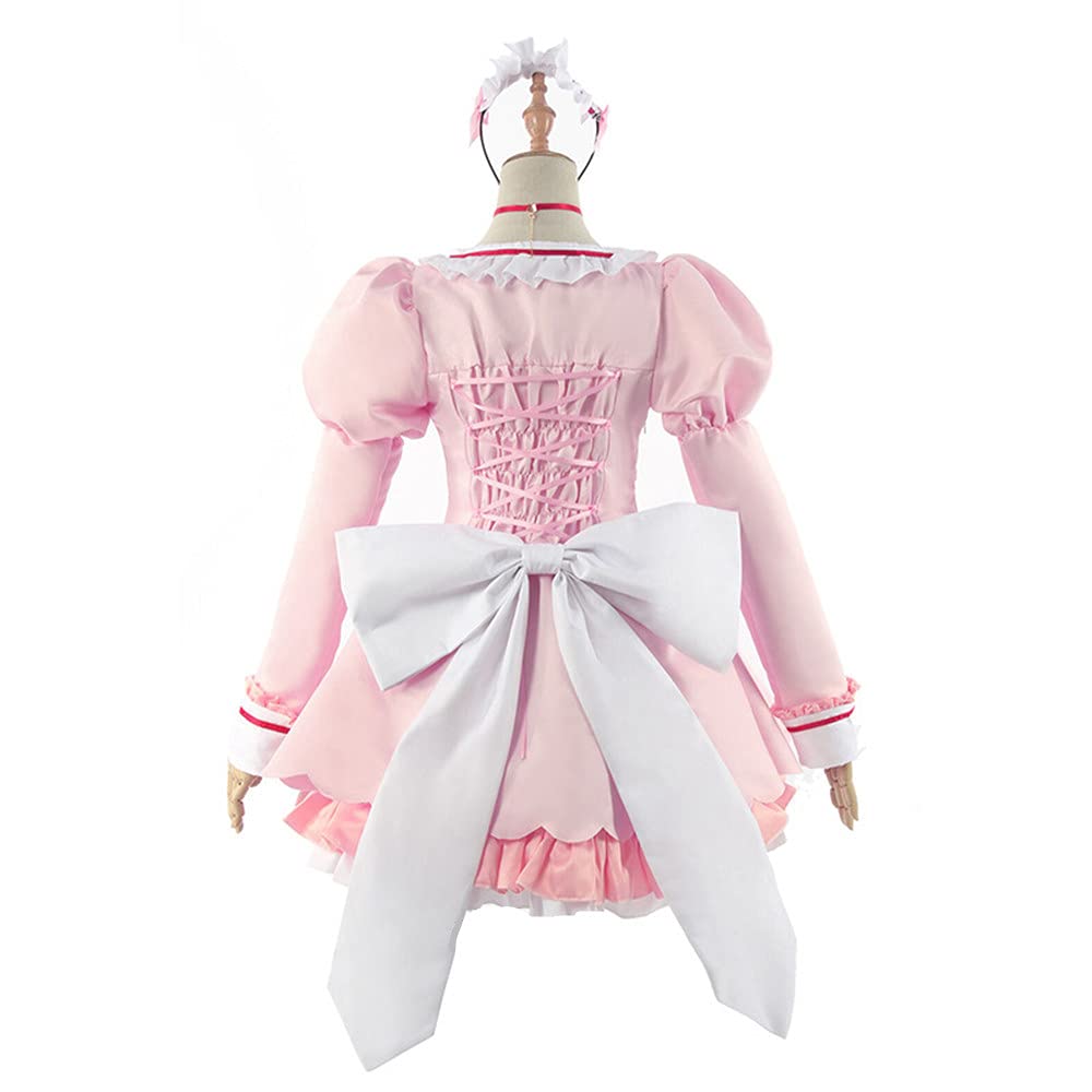 Nekopara Vanilla Cosplay Costume - French Maid Apron Dress with Cat Ears for Anime & Halloween | Pink Anime Girl Outfit for Women | Perfect for Cosplay Events, Halloween Parties, and Anime Conventions