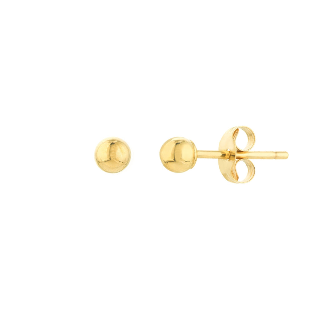 14K Gold Ball Stud Earrings for Women - Hypoallergenic Cubic Zirconia Earrings - Minimalist Elegant Jewelry Gift for Her - Perfect for Everyday Wear, Parties & Special Occasions