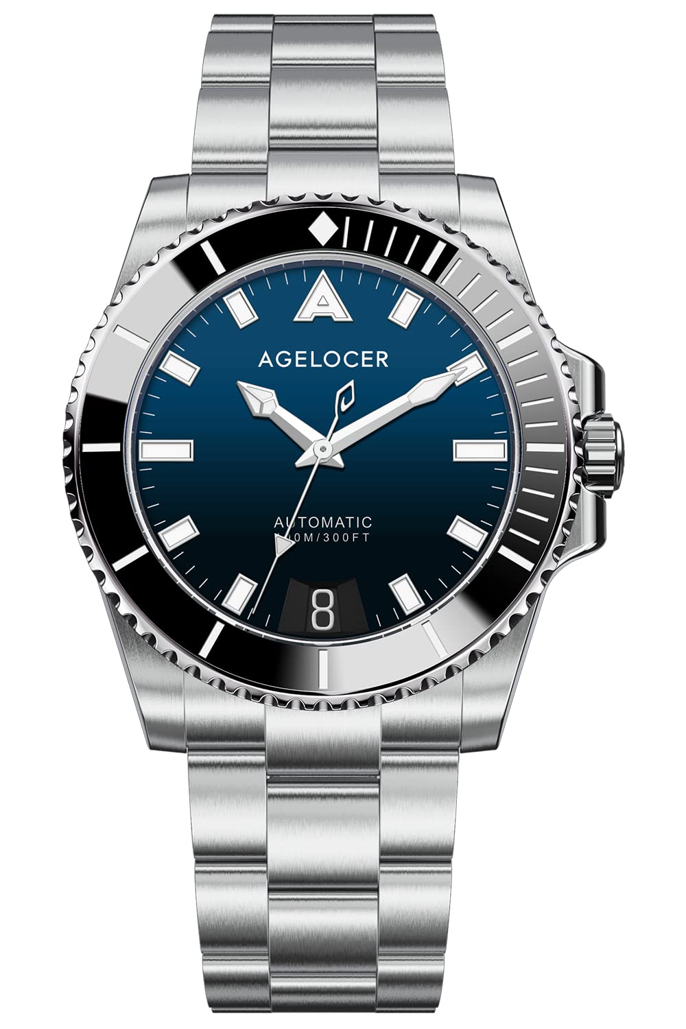 AGELOCER Men's Luxury Mechanical Watch - Stainless Steel Case, 100M Waterproof, Classic Masculine Design - Perfect for Business, Formal Events & Everyday Wear