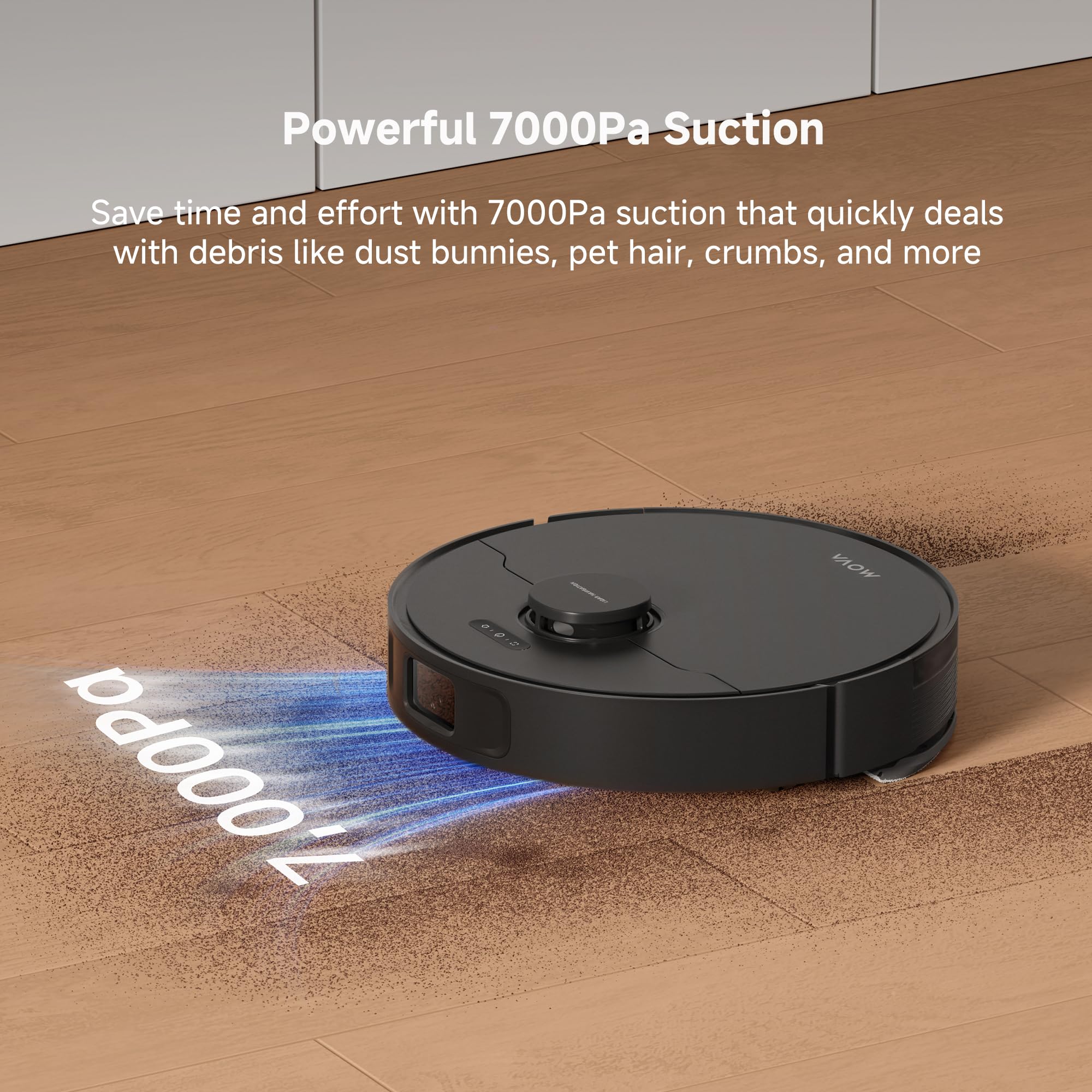 Mova S10 Plus Robot Vacuum Cleaner with Self-Emptying Dock - 7000Pa Strong Suction, Liftable Brush, 90 Days Hands-Free Cleaning, 4L Dust Bag, LiDAR Navigation, App & Alexa Voice Control - Ideal for Pet Hair, Hard Floors & Large Homes
