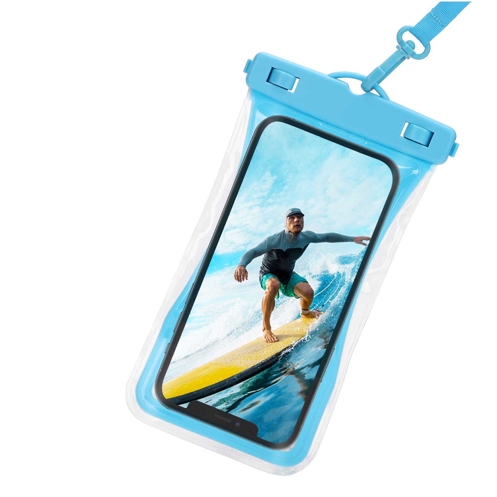 UrbanX Universal Waterproof Phone Pouch - IPX8 Certified Dry Bag Case for Xiaomi Redmi K40 & All Smartphones Up to 7 Inch (Blue) - Perfect for Swimming, Beach, Kayaking & Outdoor Activities
