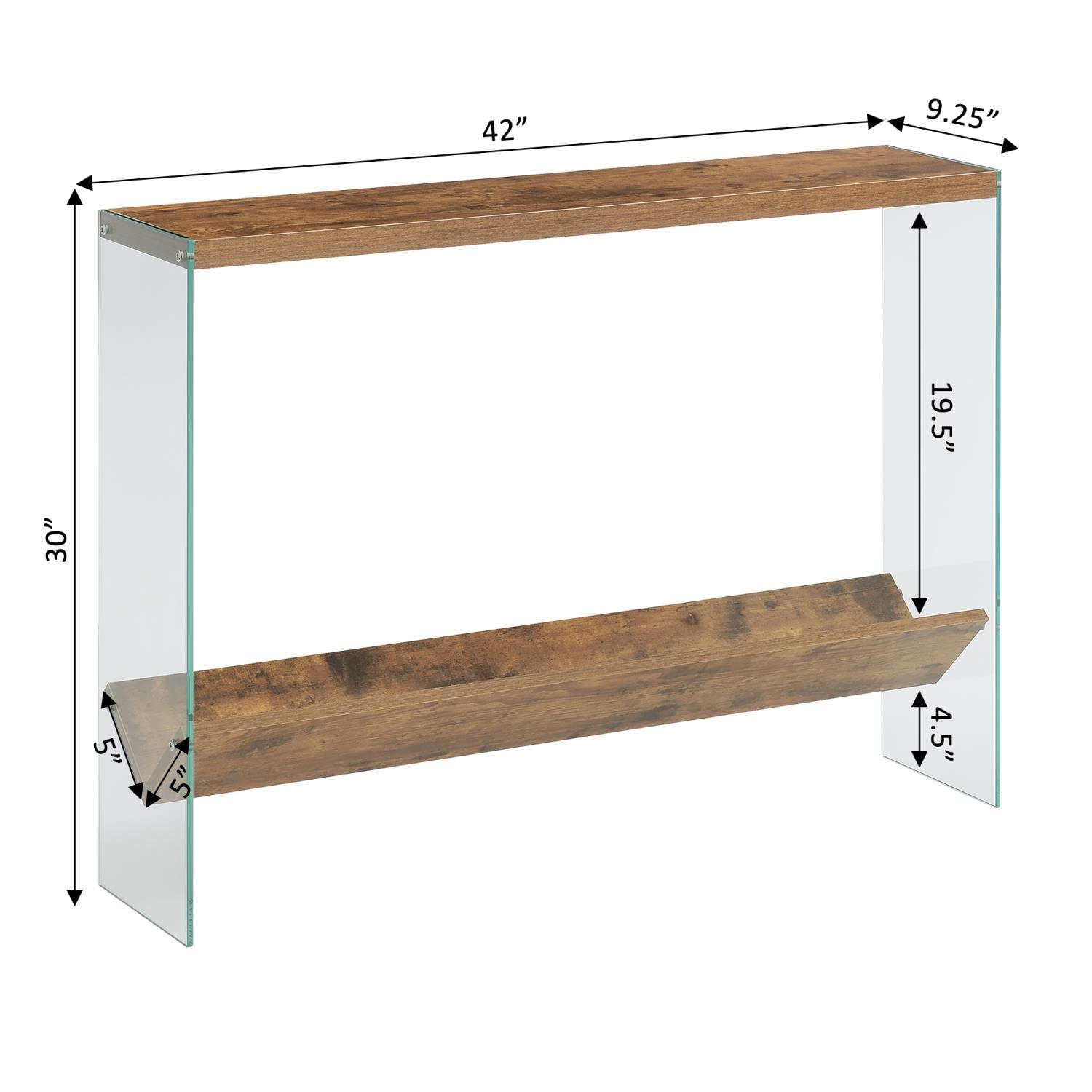 Modern Glass Console Table 42