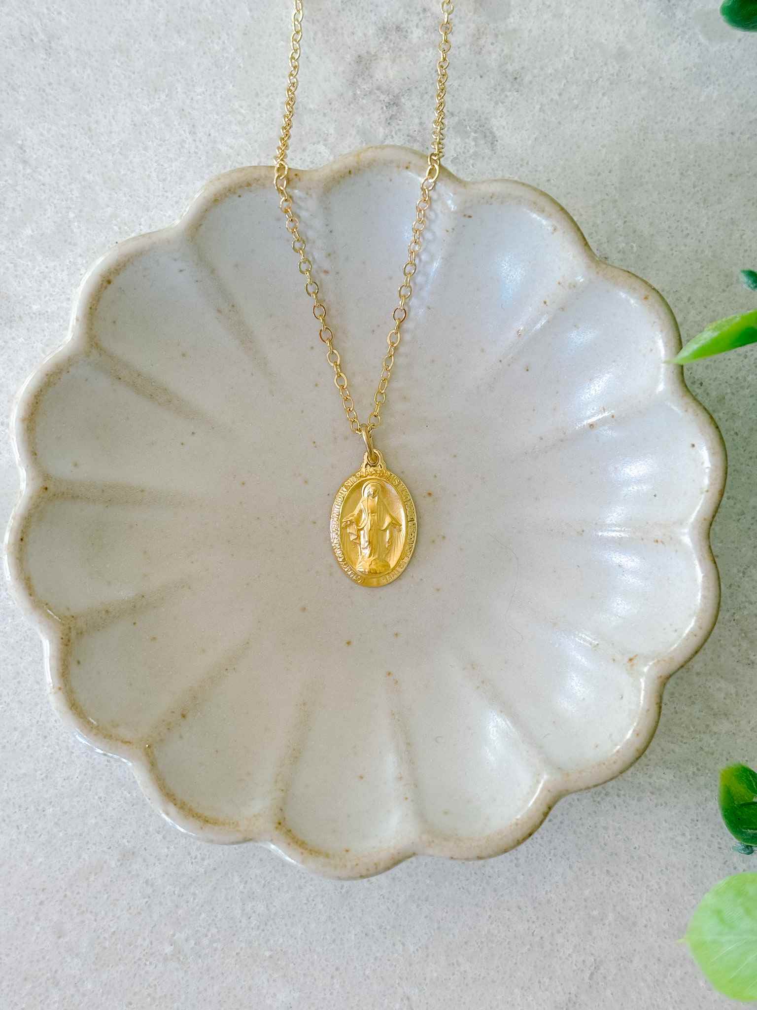 Petite Miraculous Medal Necklace - Religious Jewelry for Women - Perfect for Daily Wear, Gifts & Special Occasions