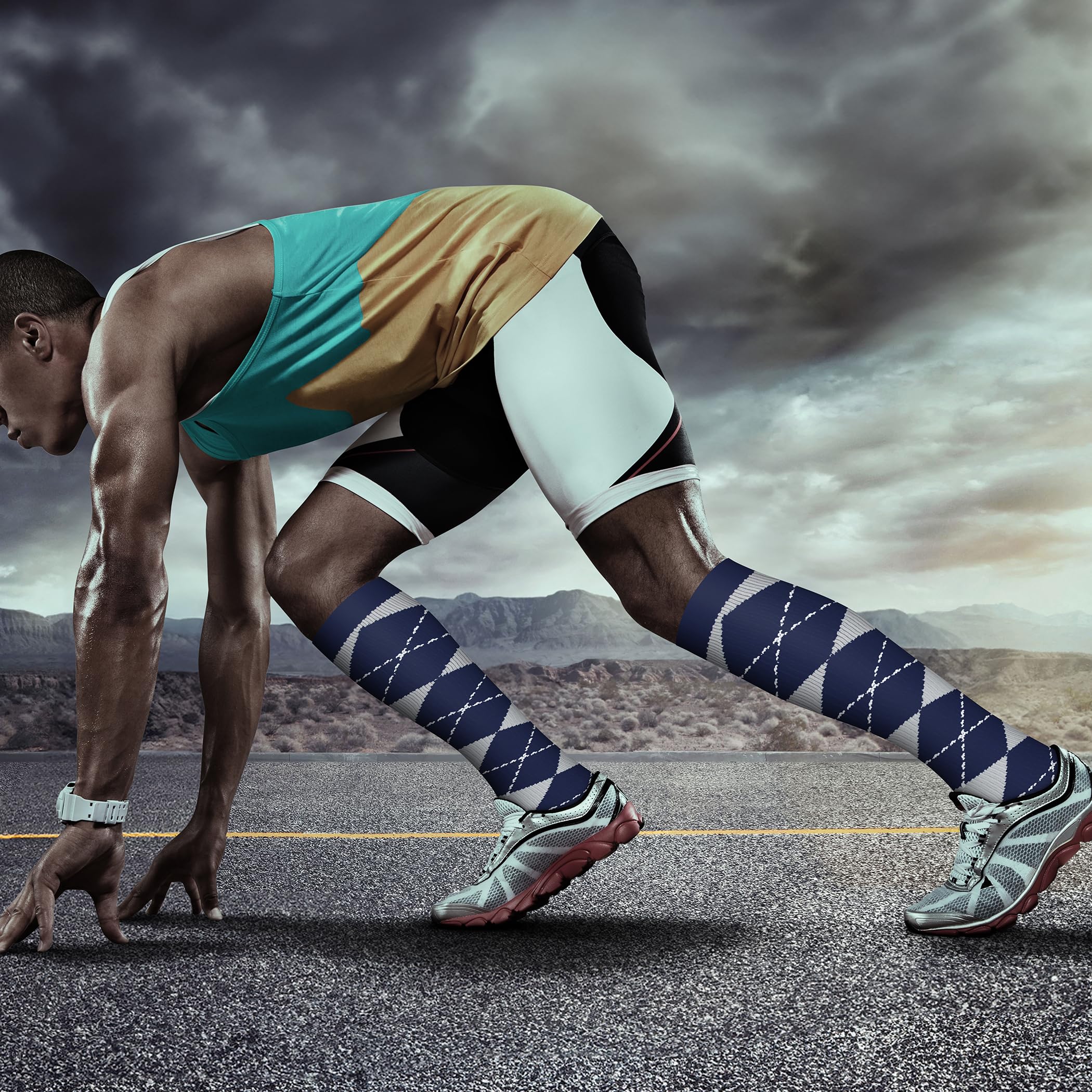 QUXIANG Copper Compression Socks for Women & Men (8 Pairs) - 15-20 mmHg Graduated Support Socks for Improved Circulation, Running, Cycling & Athletic Performance - Perfect for Workouts, Travel & Recovery