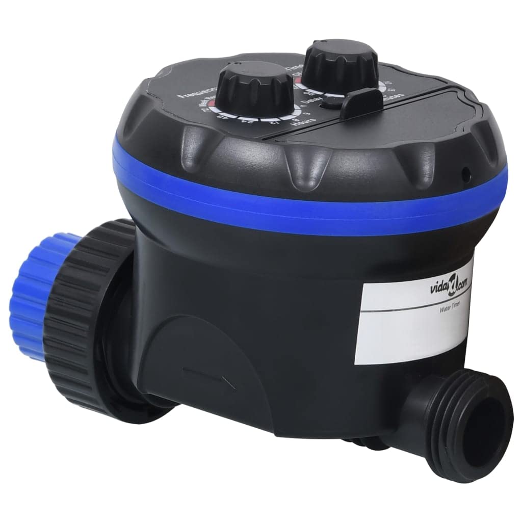 CHARMMA Single Outlet Water Timer with Ball Valves - Black (0.33KG) - Automatic Garden Irrigation System for Lawn, Plants & Outdoor Watering
