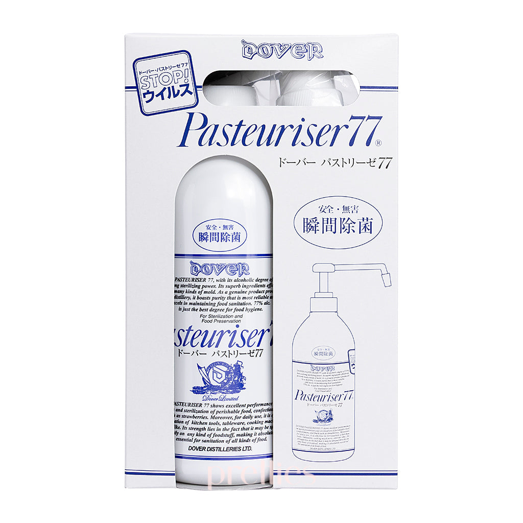 Dover Pasteuriser 77 Alcohol Disinfectant Pump Bottle 800ml - Hand Sanitizer for Home, Office & Travel Use