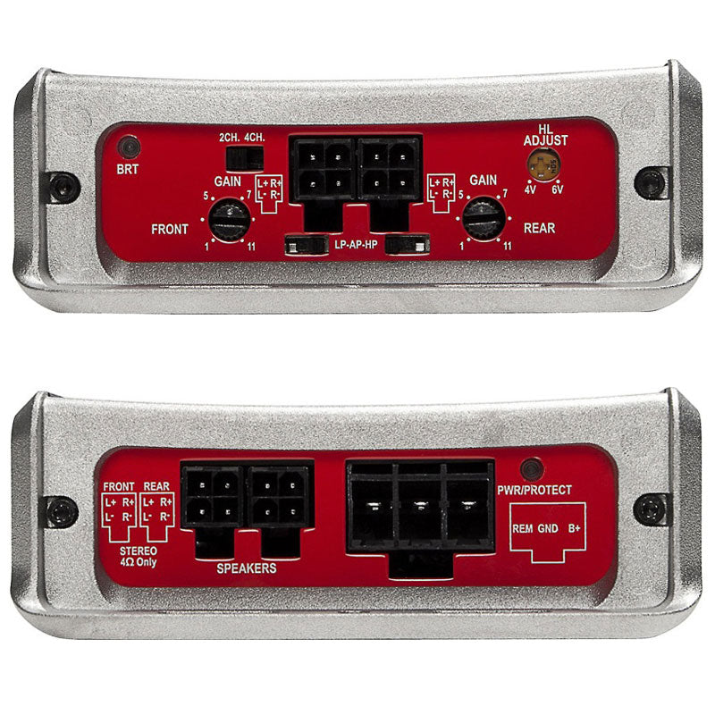 Rockford Fosgate PBR300X4 4-Channel Amplifier - 300W Marine & Car Audio Power Amp for Boats, Trucks & SUVs - Perfect for Outdoor Adventures & Road Trips