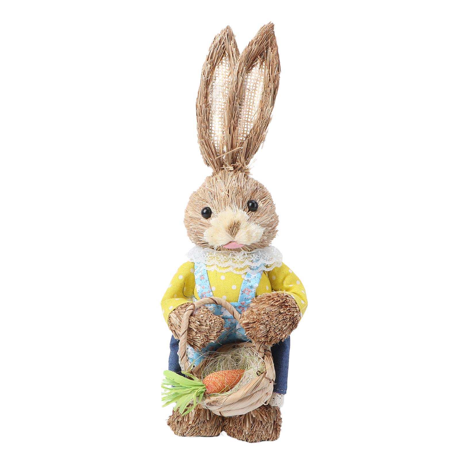 Amosfun Easter Rabbit Decorations - 1PC Realistic Simulation Rabbit Ornament for Home, Garden, Easter Party & Spring Decor - Perfect for Easter Egg Hunts, Table Centerpieces, and Outdoor Garden Displays