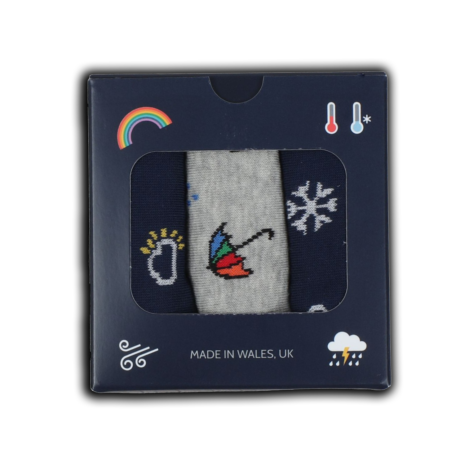 Premium Welsh Weatherman Gift Box for Men - 3 Pairs of Stylish Socks - Perfect for Father's Day, Birthday & Christmas Gifts