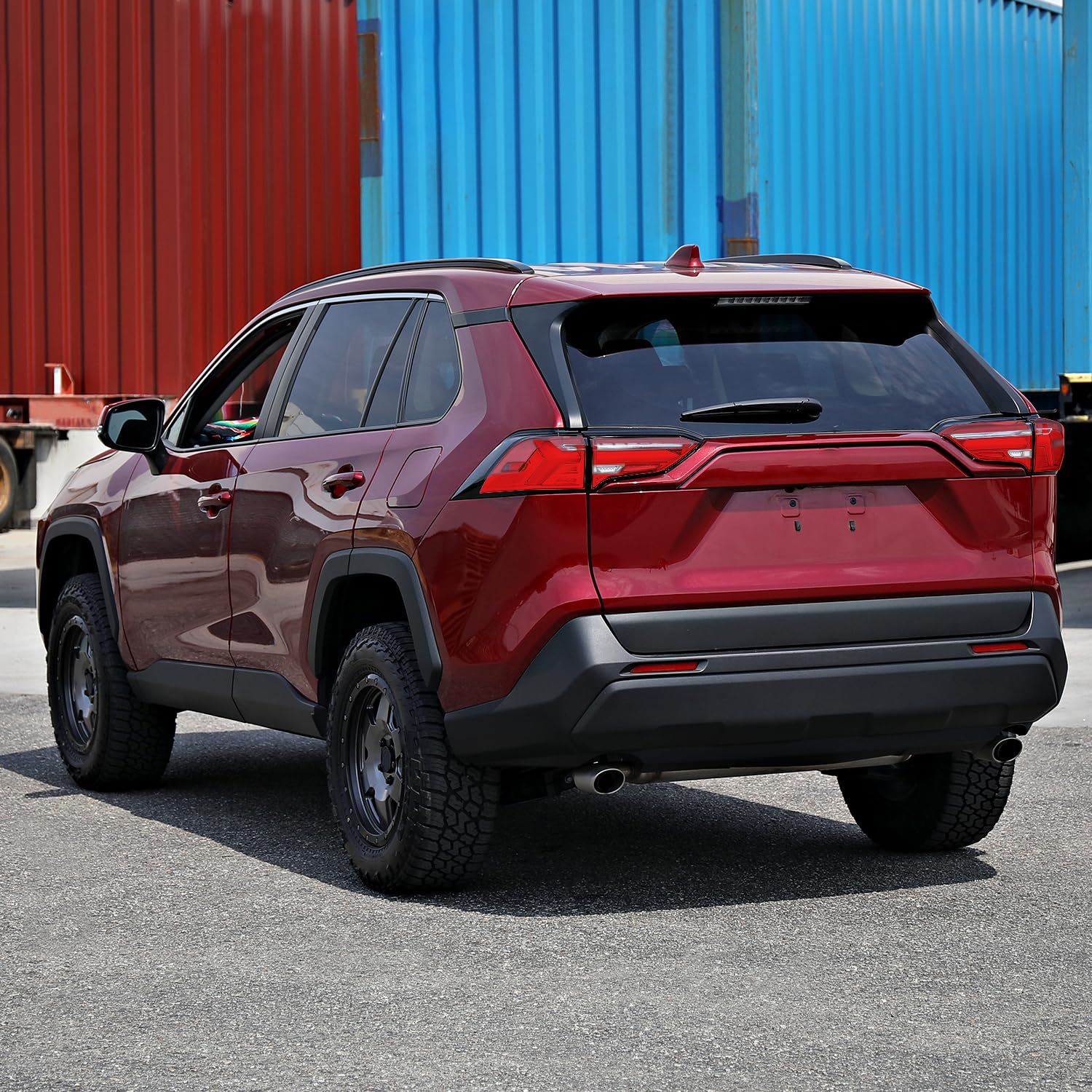 Spec-D Tuning Red LED Sequential Tail Lights for 2019-2023 Toyota RAV4 - Left & Right Pair Assembly - Enhanced Visibility & Style for Night Driving & Custom Car Upgrades