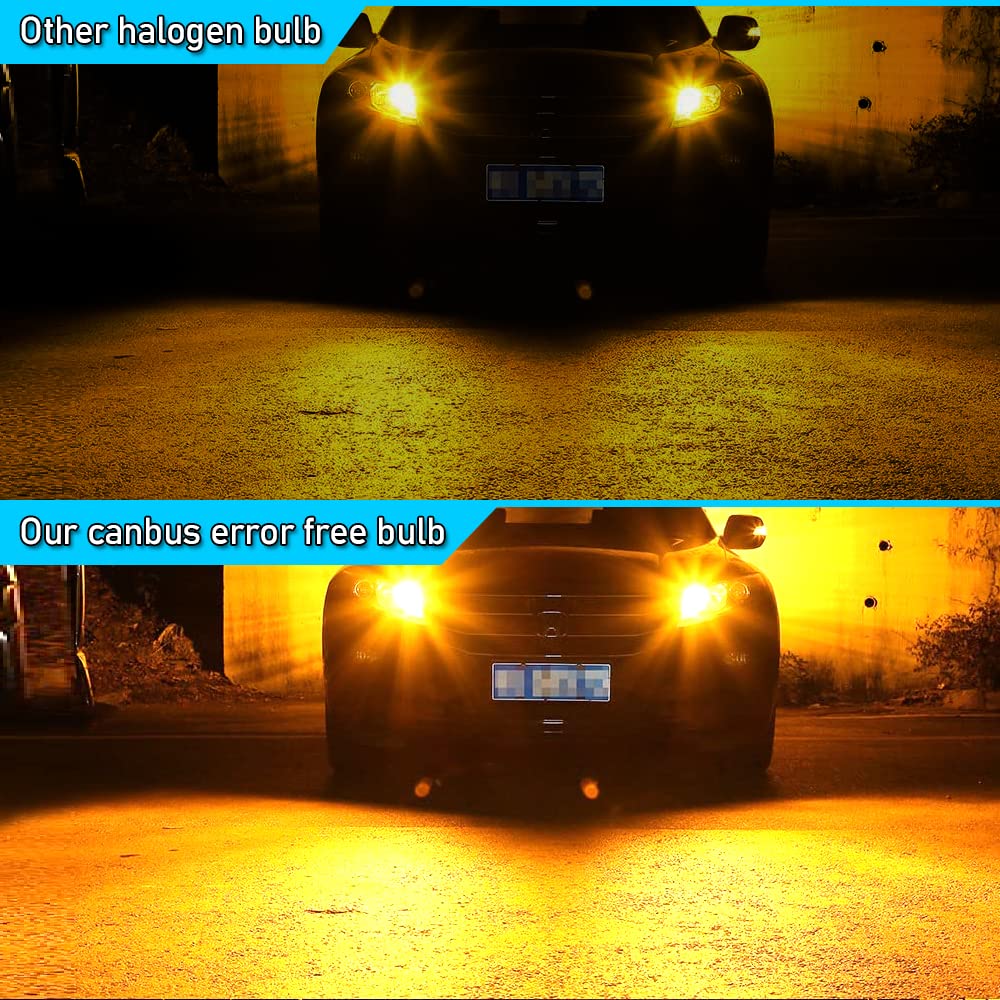 OPP ULITE 7440 LED Bulbs Amber - Error Free Canbus with Built-In Resistor, Plug N Play 360° Luminous Turn Signal Lights (7444NA T20 7441 WY21W W21W 12V 20-LED Switchback Bulbs) - 2PC Pack for Cars, Trucks, SUVs & Motorcycles