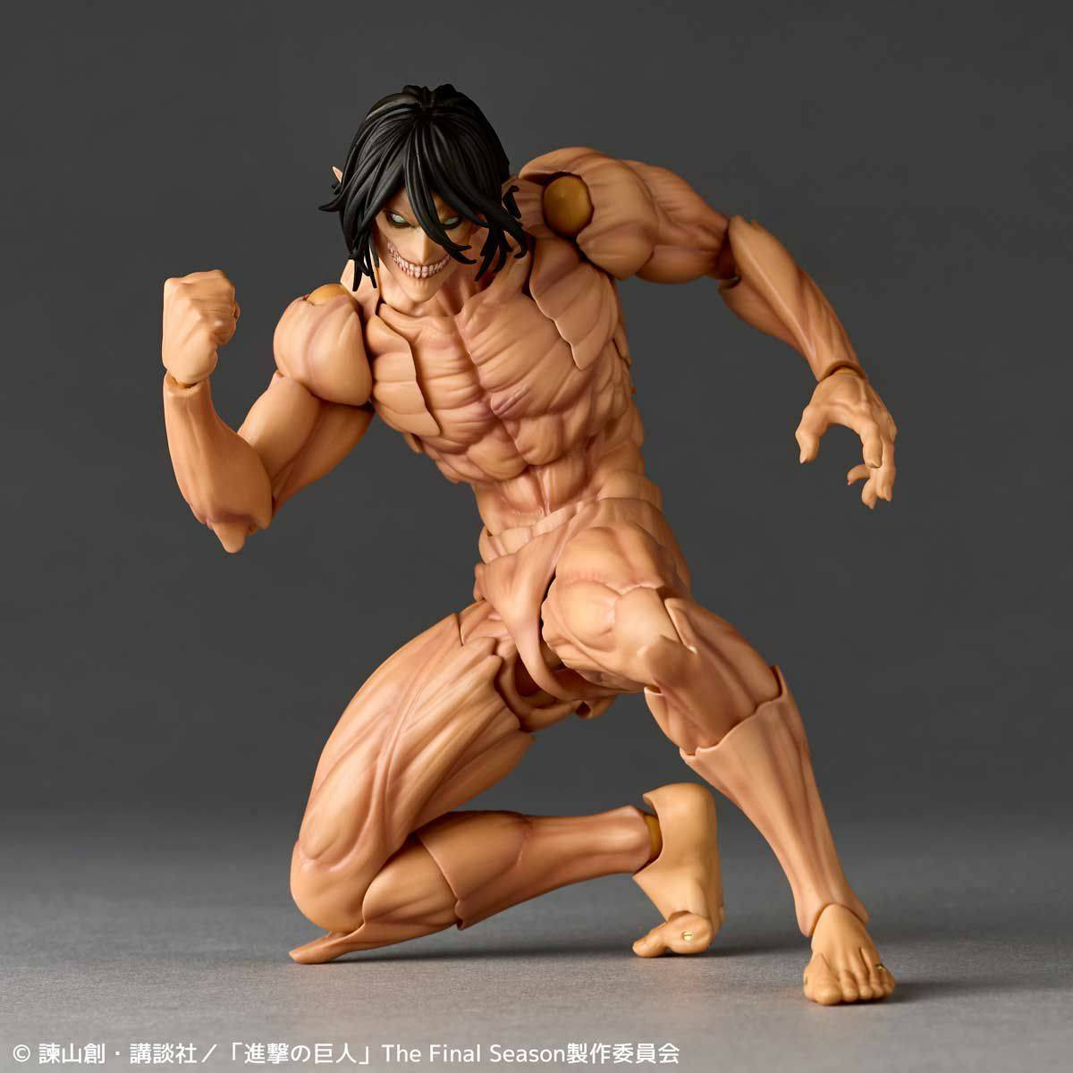 Amazing Yamaguchi Revoltech Action Figure - Attack on Titan Eren Yeager (NR057) | Highly Articulated Collectible Anime Figure for Display & Photography | Perfect for Anime Fans & Collectors