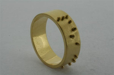 Braille Ring for Women - Gold Plated Peace Symbol Ring - Elegant Jewelry Gift for Her - Perfect for Everyday Wear, Special Occasions & Gift Giving