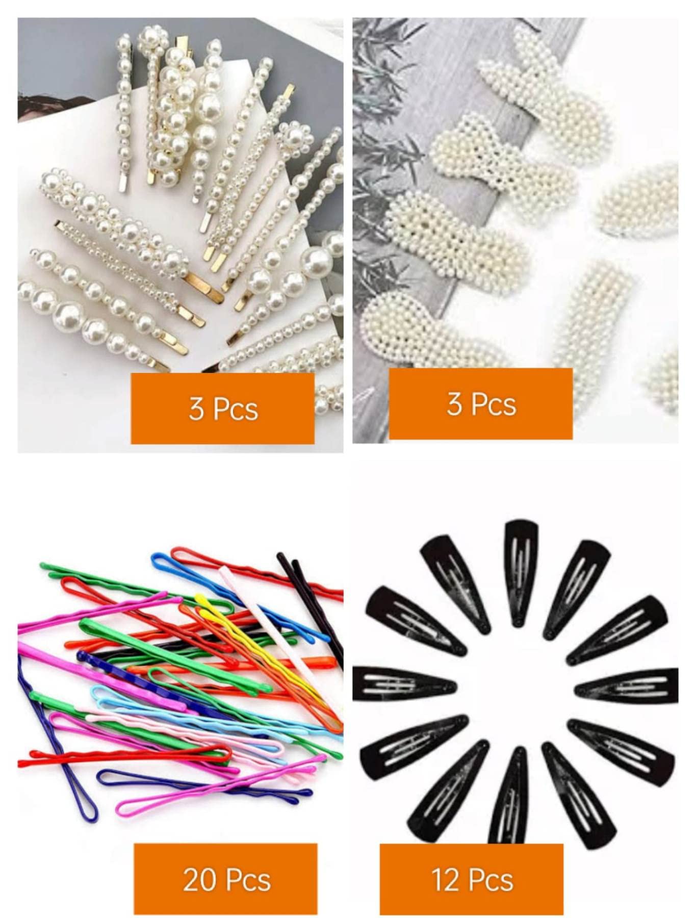 Snowpearl 38-Piece Pearl Hair Accessories Set for Women & Girls - Hair Pins, Clips, Bobby Pins, Tic Tac Clips - Multicolor for Weddings, Parties & Everyday Styling