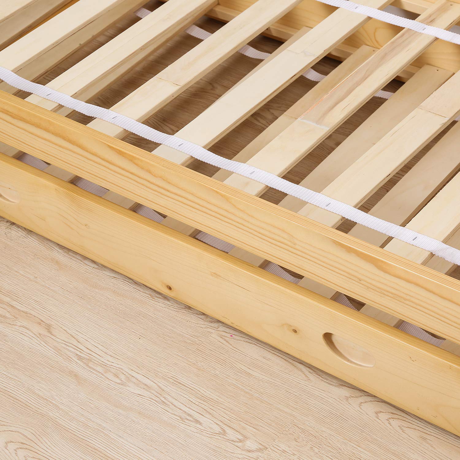 Premium Wooden Toddler House Frame Bed Tent - Safe & Sturdy Floor Bed for Kids, Double Bedroom Furniture - Perfect for Playtime, Sleepovers & Cozy Napping Spaces