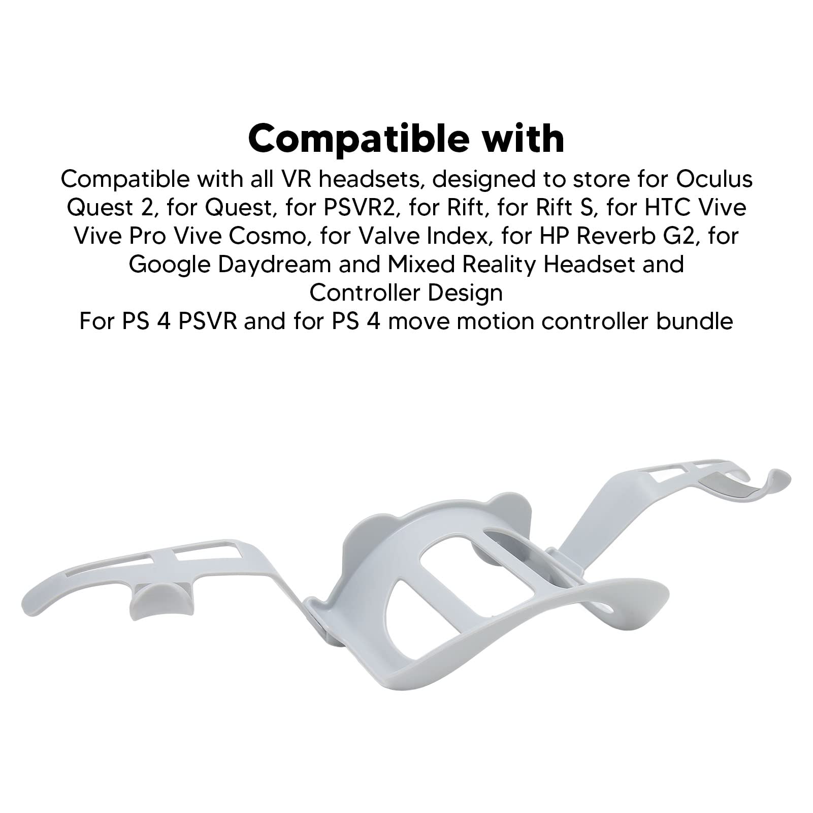 VR Headset Wall Mount Storage Stand Hook - Compatible with Meta Quest 2, Quest, PSVR2, Oculus Rift, HTC Vive Headsets & Controllers - Space-Saving VR Accessory Organizer for Gaming Room & Home Theater Setup