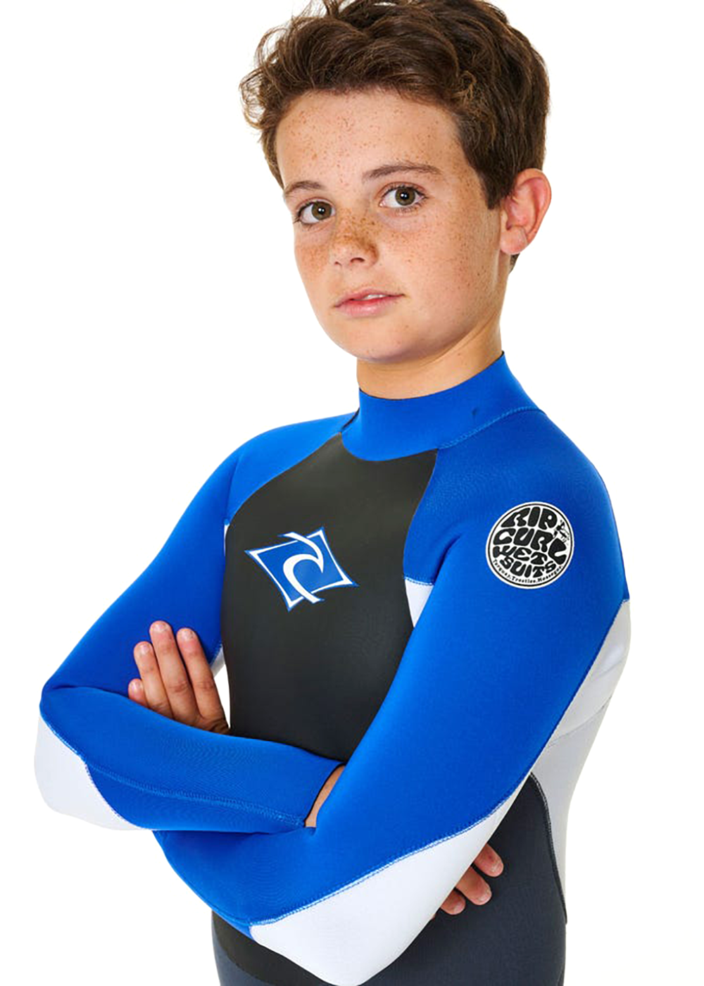 Rip Curl Boys Omega 3/2mm Back Zip Steamer Wetsuit - Kids Neoprene Surfing Suit for Cold Water Swimming & Beach Activities