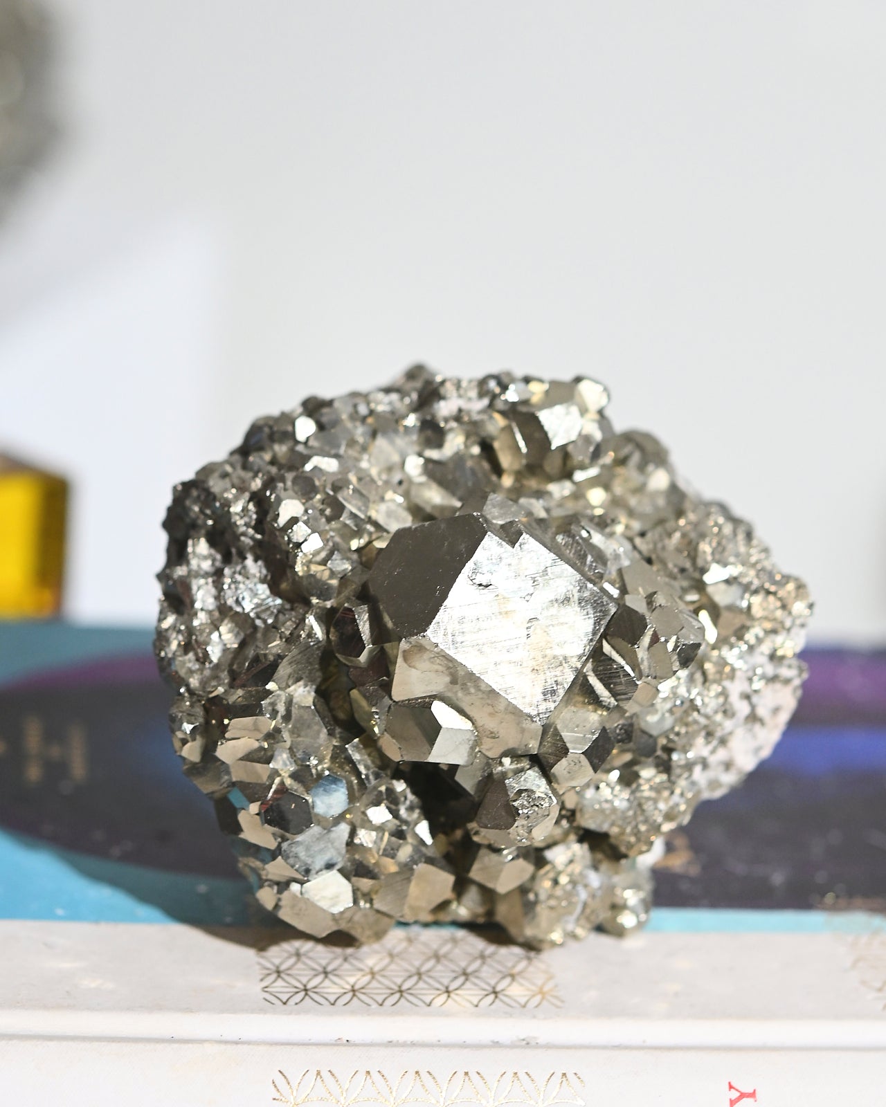 Natural Pyrite Crystal Cluster - 2.6lbs Raw Mineral Specimen for Home Decor, Meditation & Healing | Perfect for Rock Collectors, Feng Shui & Spiritual Practices
