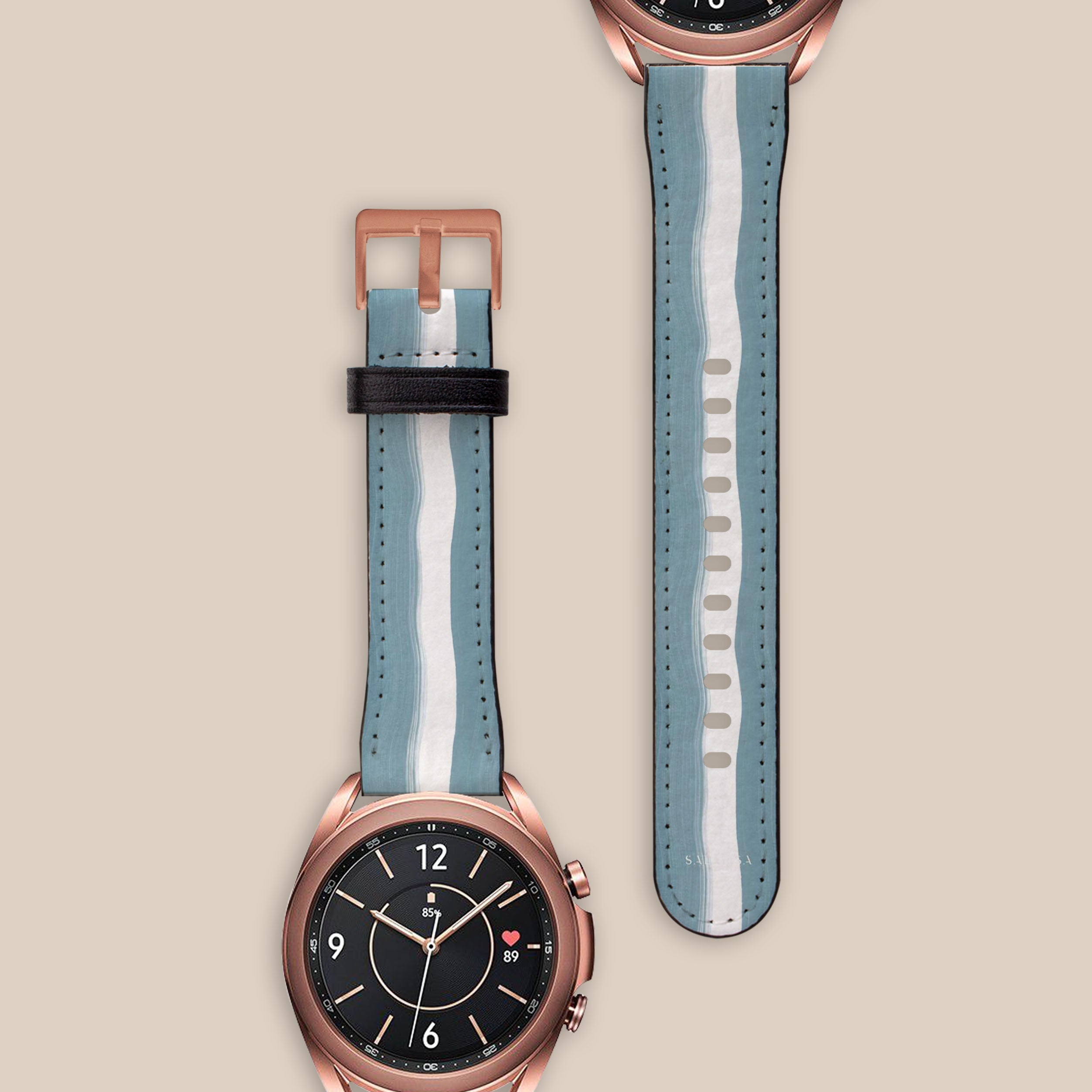 Premium Blue Currents Galaxy Watch Band - Stylish & Durable Replacement Strap for Samsung Galaxy Watch - Perfect for Fitness, Workouts & Everyday Wear