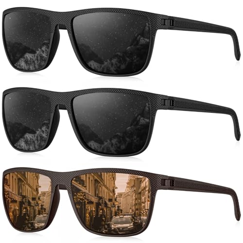 (3 Pack) Black/Black/Brown