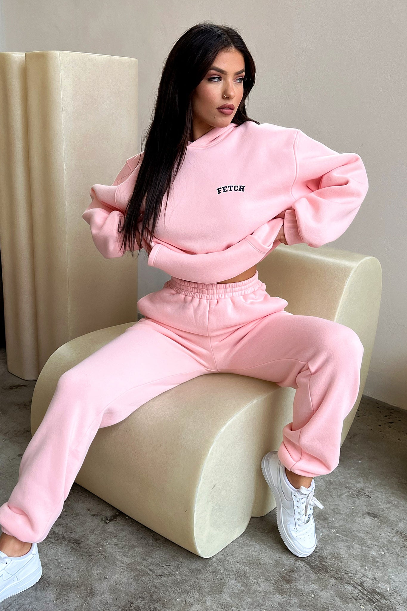 Fetch University Trackies - Soft Pink Joggers for Women, Comfortable Lounge Pants, Casual Athletic Wear for Yoga, Running & College Campus Life
