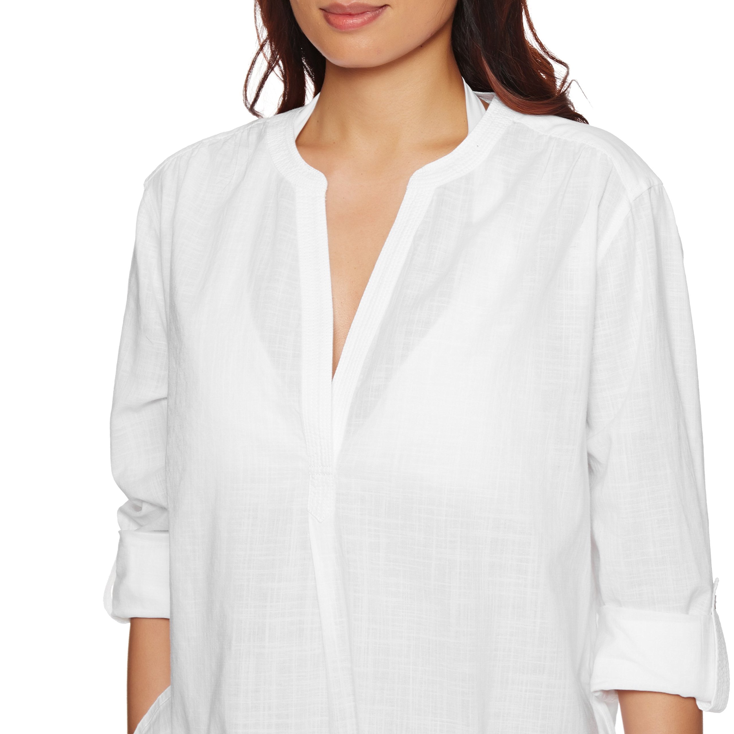 Seafolly Women's Basics Boyfriend Beach Shirt Cover Up - Lightweight Sun Protection Swimwear Cover-Up for Pool, Beach & Vacation
