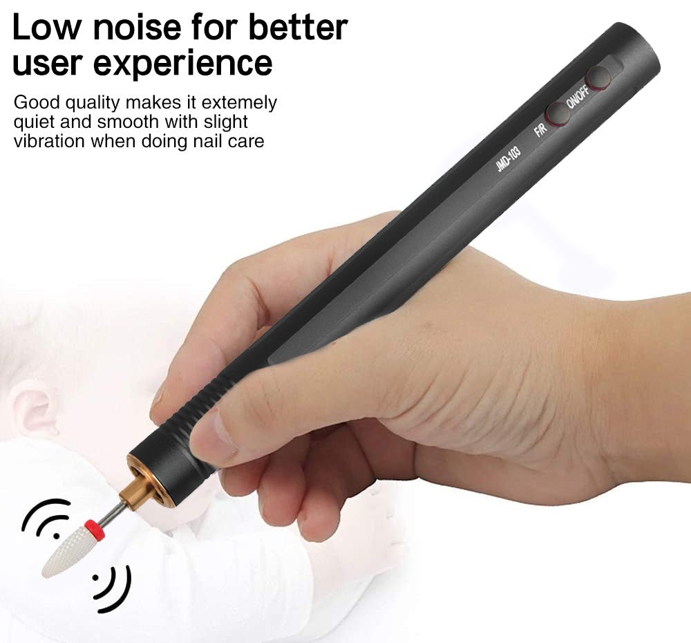 15000RPM Rechargeable Electric Nail Drill Pen - Professional Portable Manicure Kit for Home & Salon Use, Perfect for Acrylic Nails, Gel Polish Removal & Nail Art Design