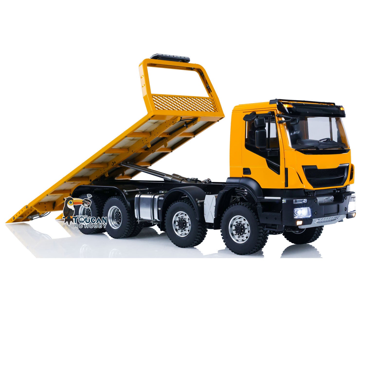 1/14 Scale 8x4 Metal RC Hydraulic Wrecker Truck - Remote Control Rescue Vehicle Toy Car with Realistic Simulation | Perfect Gift for Kids & Adults | Ready-to-Run (PNP) | Ideal for Indoor Play, Outdoor Adventures & RC Hobby Collections