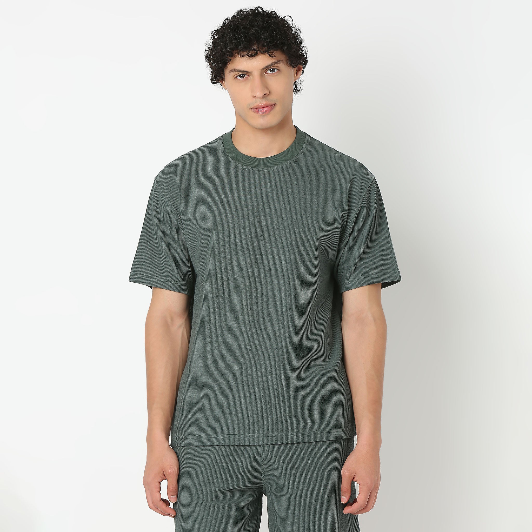 Oversized Half Sleeve Crew Neck Structured T-Shirt for Women | Comfortable Casual & Streetwear Style | Perfect for Everyday Wear, Outings & Layering