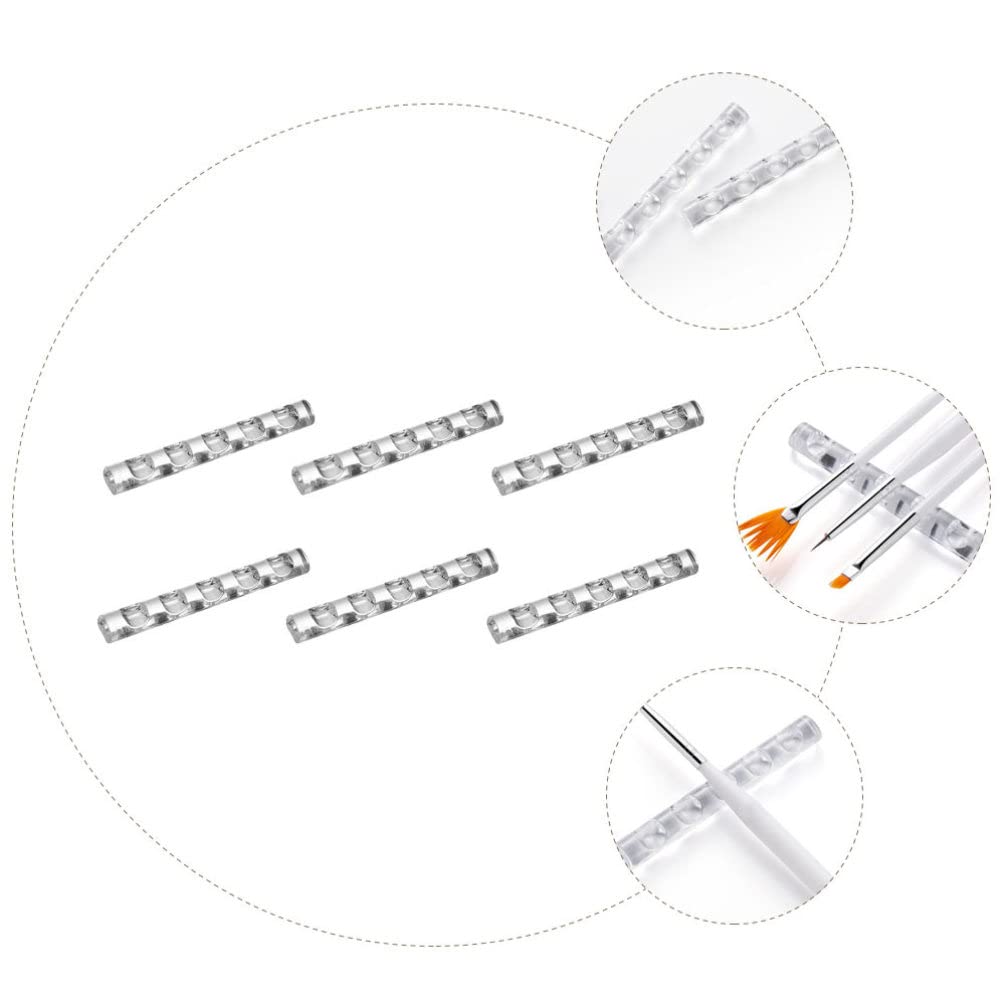 6-Piece Nail Pen Holder Set - Professional Nail Salon Organizer for Brushes, Drawing Pens & Manicure Tools | Perfect for Nail Art, Salon Storage & Home Manicure Stations