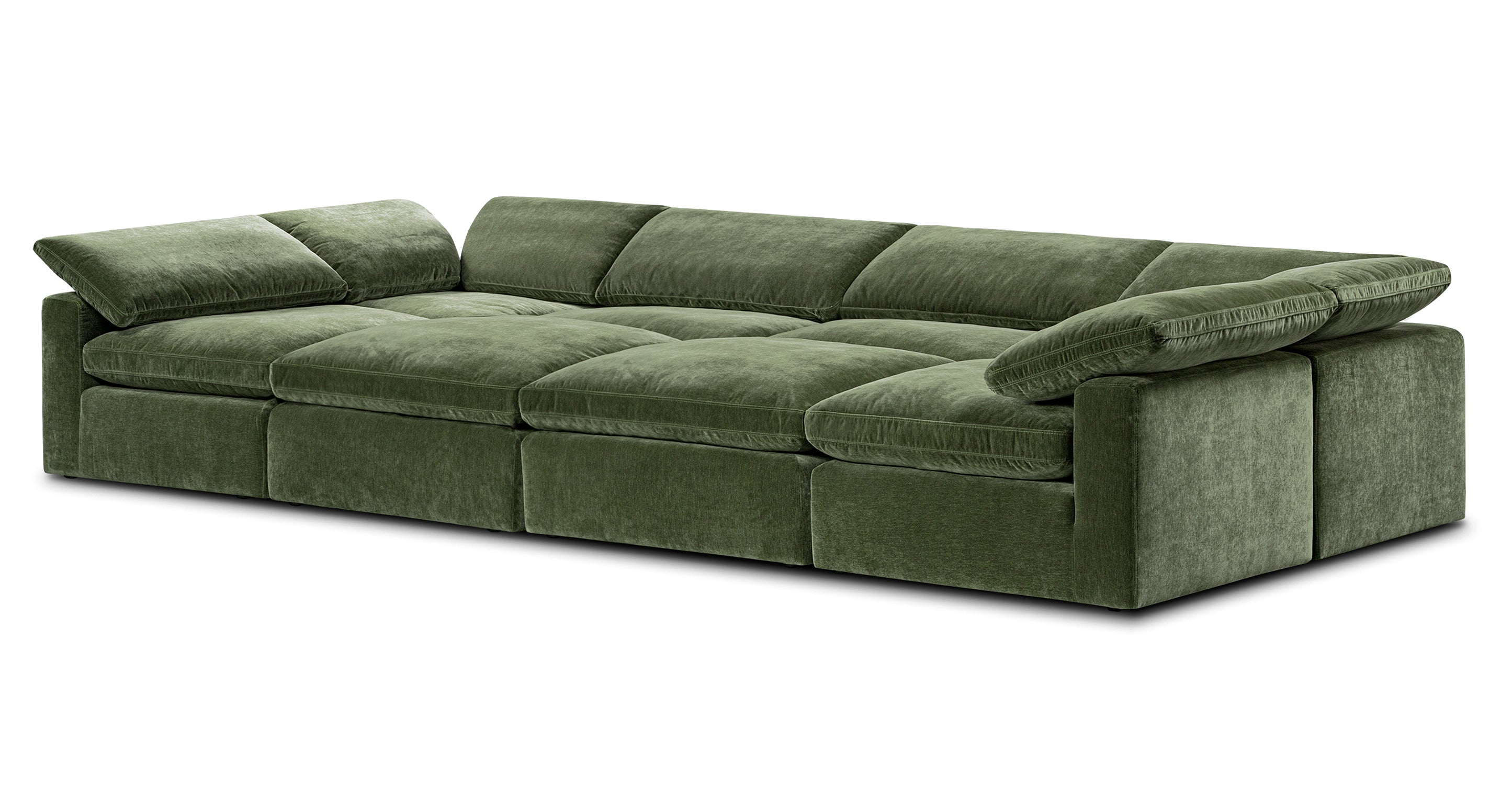 8-Seat Aspen Modular Master Pit Sectional Sofa - Large L-Shaped Living Room Couch for Family Gatherings & Movie Nights
